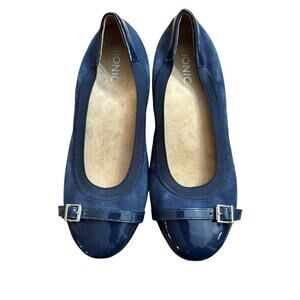 Vionic Women's Blue Leather Suede Neva Ballet Flats Size 7